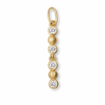 Zlatý přívěsek se zirkony