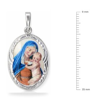Stříbrný přívěsek – Madonka pannou Marií a Ježíškem
