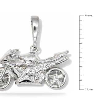 Stříbrný přívěsek – motorka