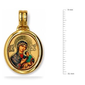 Zlatý přívěsek – madonka