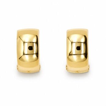Široké zlaté kruhové náušnice 18 mm