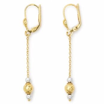 Visací zlaté náušnice – kuličky