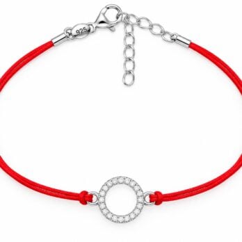 Stříbrný náramek Shamballa